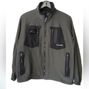 Simms Jacket Mens Size XL Gray Windstopper Softshell Fishing Gore Windproof